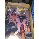 A box of Batman - Dark Knight, Cerebus comics.