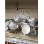 An approx 18 piece Grafton tea set and 10 pieces of Colclough teaware