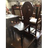 A 19th century hall chair