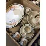 A box of Ludge Stoneware crockery