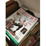 A quantity of 'Collect It' magazines inc first edition.