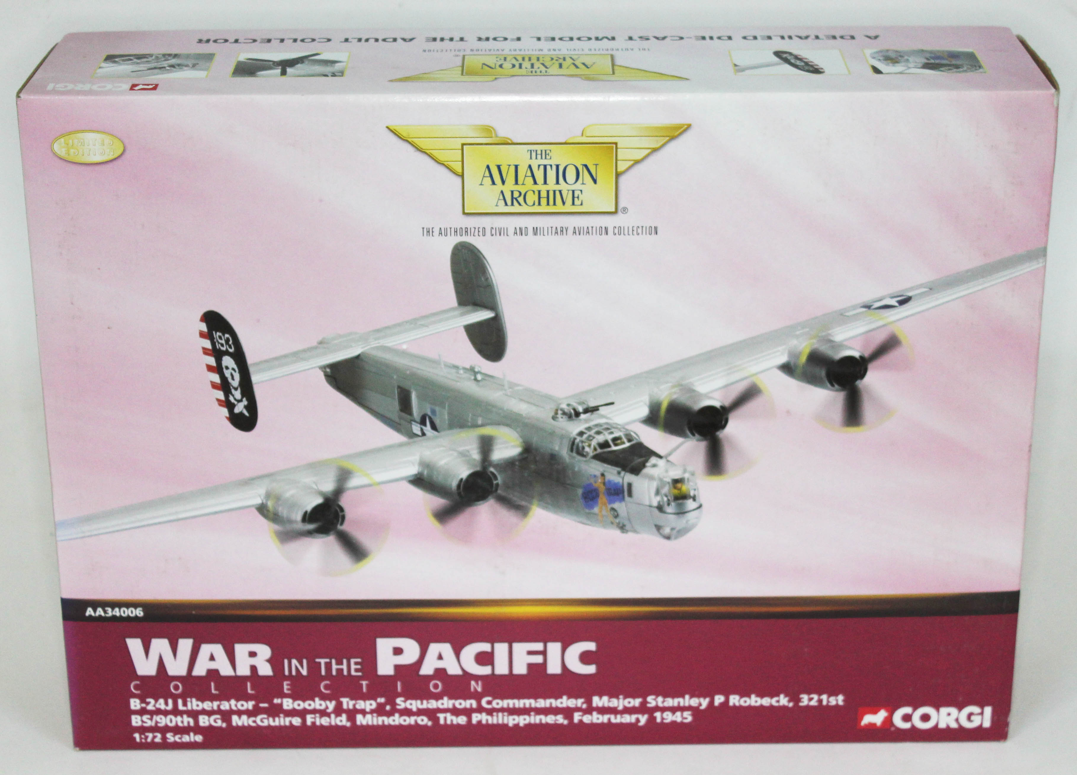 Corgi The Aviation Archive War in the Pacific Collection B-24J Liberator - "Booby Trap", Squadron