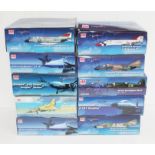 10x Hobby Master Air Power Series 1:72 scale die-cast model military aircraft. UK P&P £20+VAT