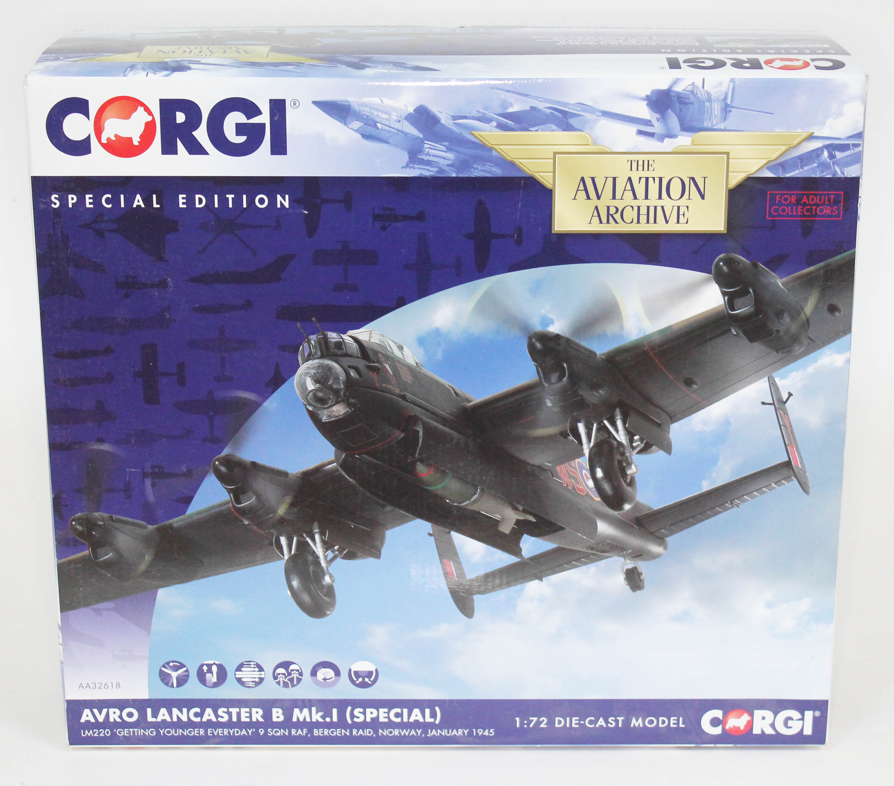 Corgi The Aviation Archive Avro Lancaster B Mk.I (Special) LM220 'Getting Younger Everyday' 9 SQN