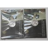 Two Royal Mint Sir Winston Churchill 2015 £20 silver proof commemorative coins.