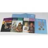Two Royal Mint 2017 United Kingdom Brilliant Uncirculated annual coin sets each comprising £5, 4x £
