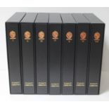 Stanley Gibbons stamp albums vols. I-VII containing predominantly Elizabeth II mint stamps, some