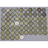 65 one shillings, various dates, George IV to George VI, 1828 - 1945.