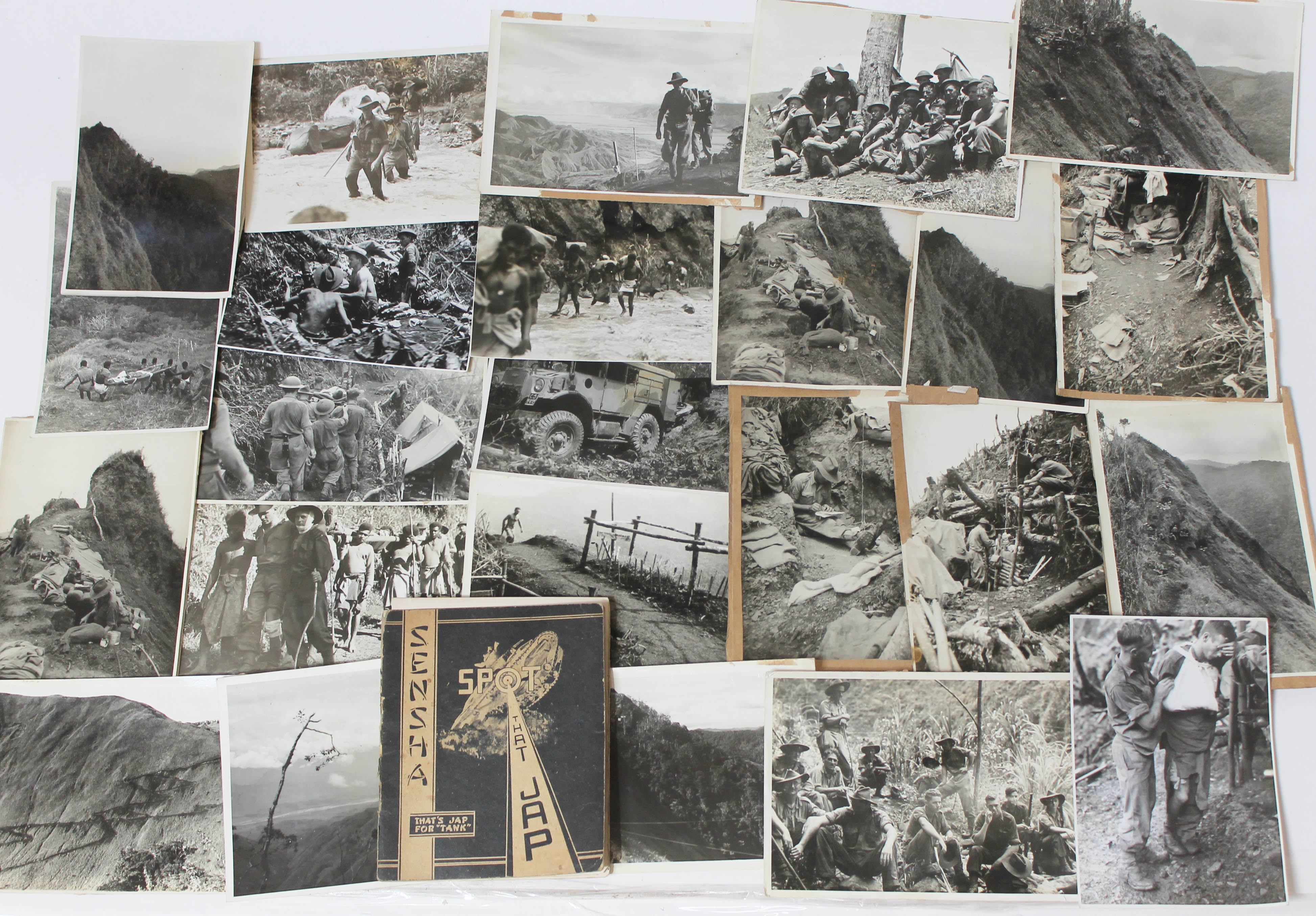 A quantity of WWII military history general staff photographs depicting various scenes from Burma,