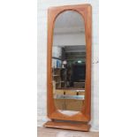 A Danish teak mirror circa 1960s with lower shelf height 140cm.