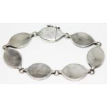 A Georg Jensen silver bracelet designed by Flemming Eskilden circa 1960s, maker's mark and also with