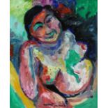James Lawrence Isherwood (1917-1989), "After Matisse Gypsy", oil on board, 40.5cm x 50.5cm, signed