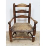 A child's Lancashire ladderback chair.