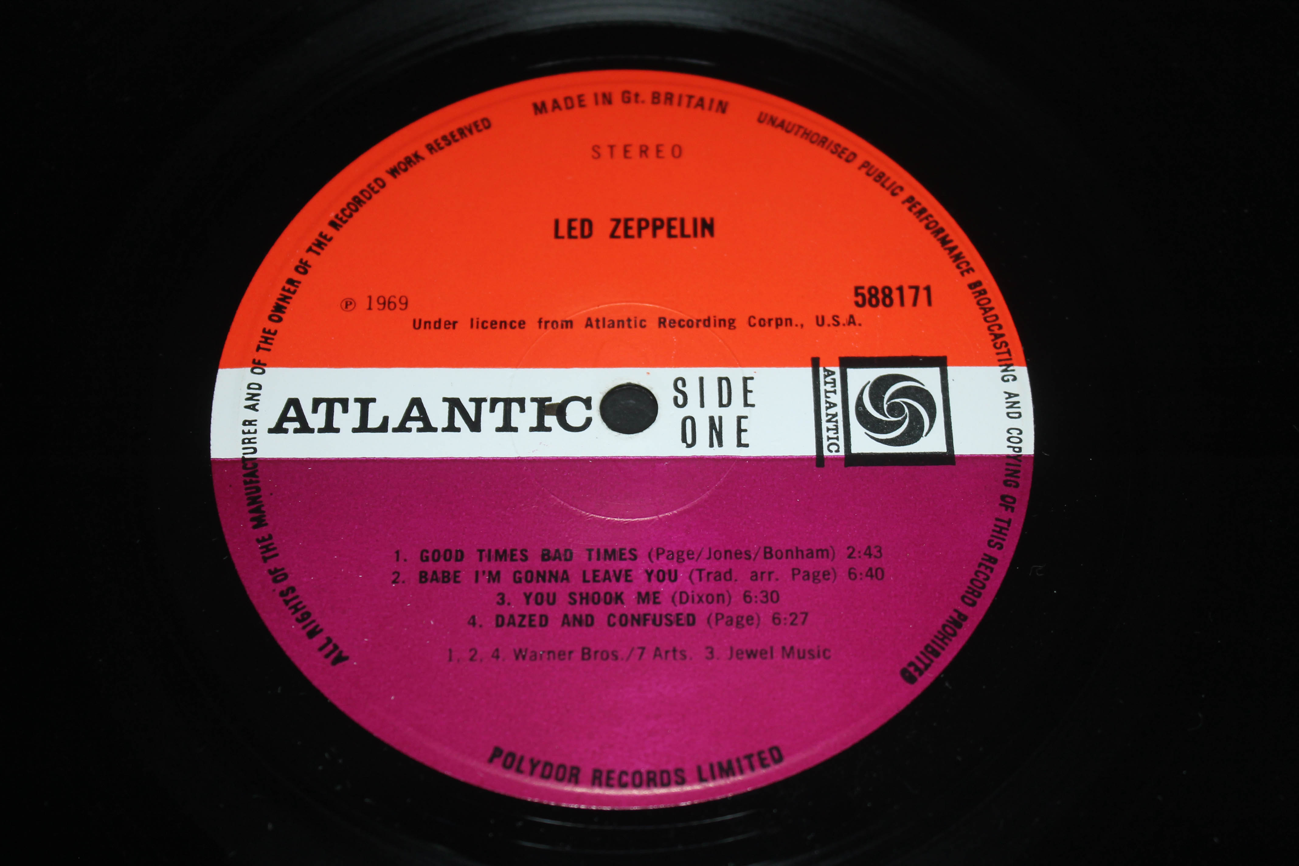 Led Zeppelin - Led Zepplin UK 1968 later pressing stereo LP Atlantic 588171 - Image 4 of 6