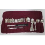 A Womans Own Silver Scroll EPNS cutlery set - 53 pieces