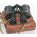 A pair of WWI British binoculars stamped 'BNO Prism No. 2 MKII x6 No.110881' and 'Kershaw' with