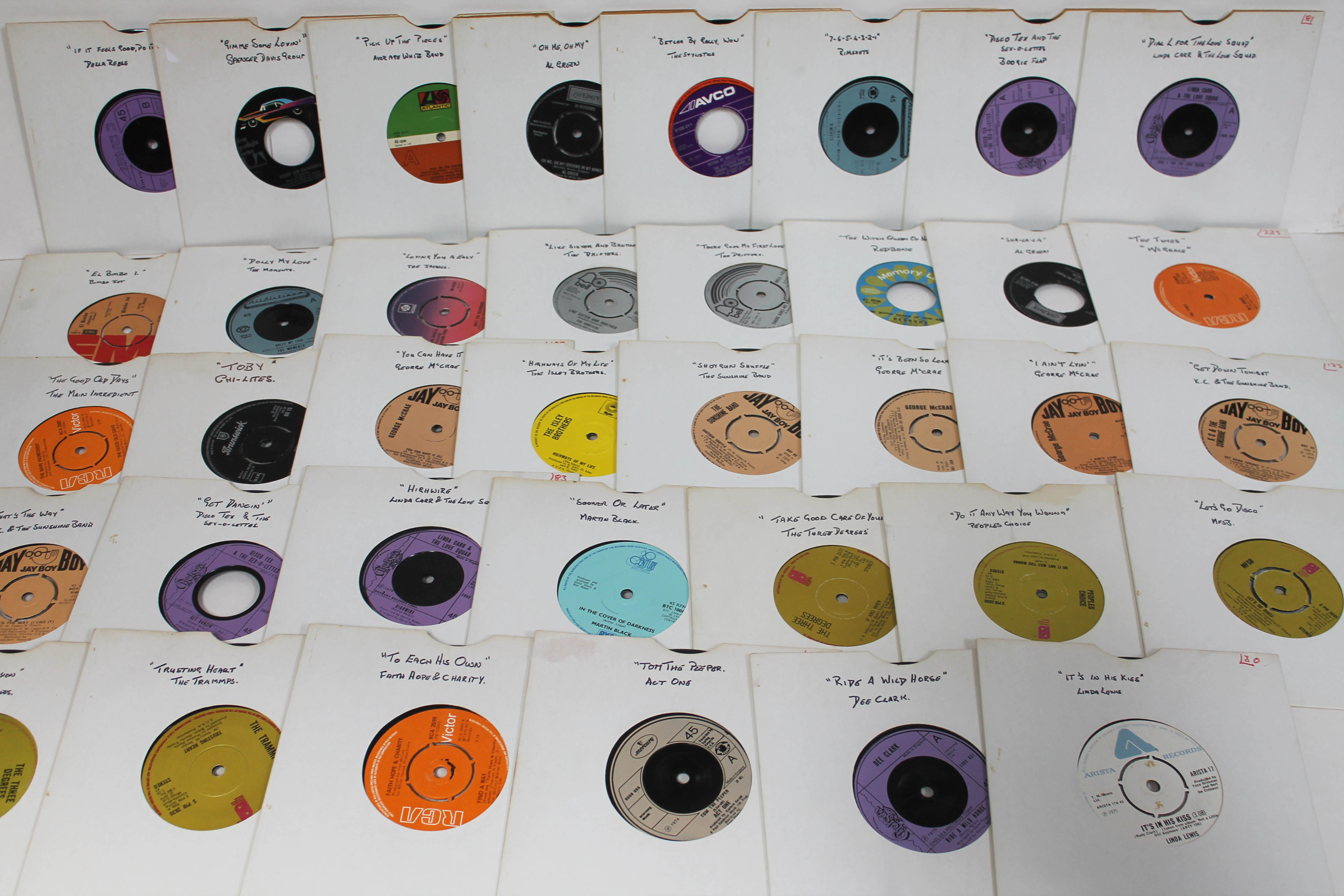 37 R&B and soul 45s, various artists.