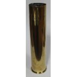 A Trench Art brass vase/stick stand marked Karth 111 Karlsruhe Juni 1915 height 50cm.