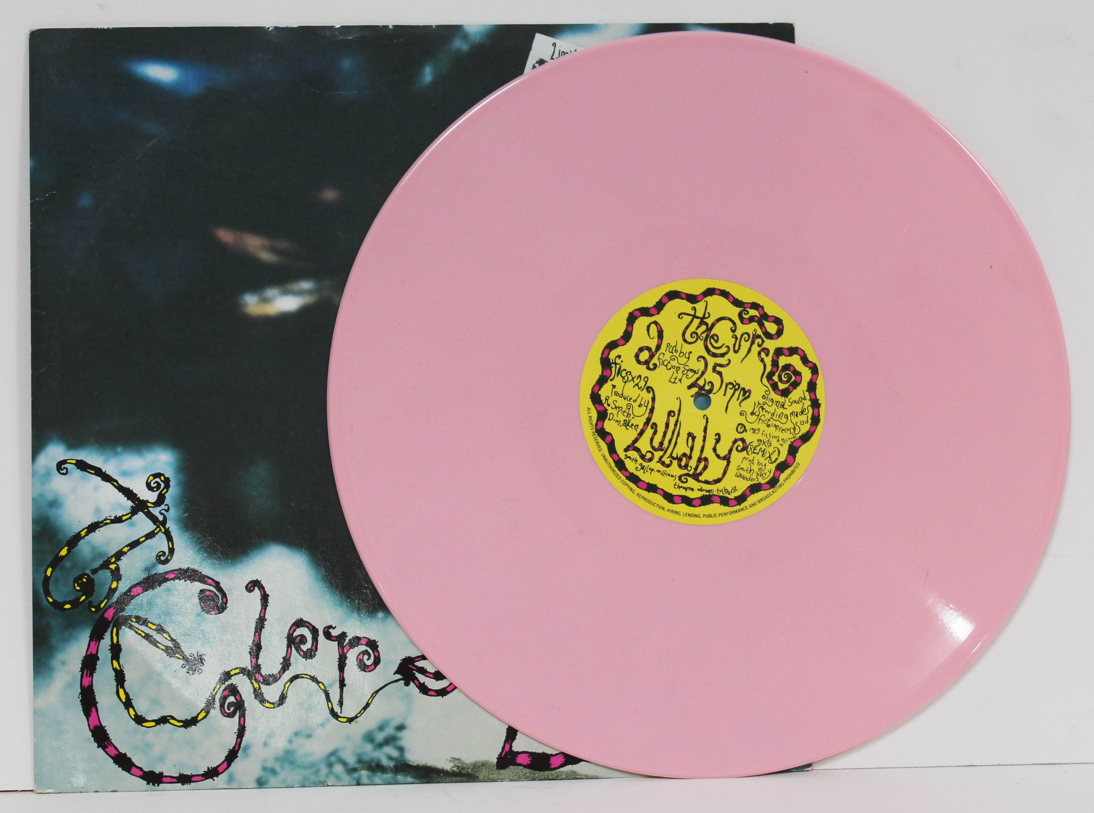 THE CURE - LULLABY UK 1989 12" single limited edition pink vinyl number 4099 Fiction FICVX 29 - Image 2 of 4