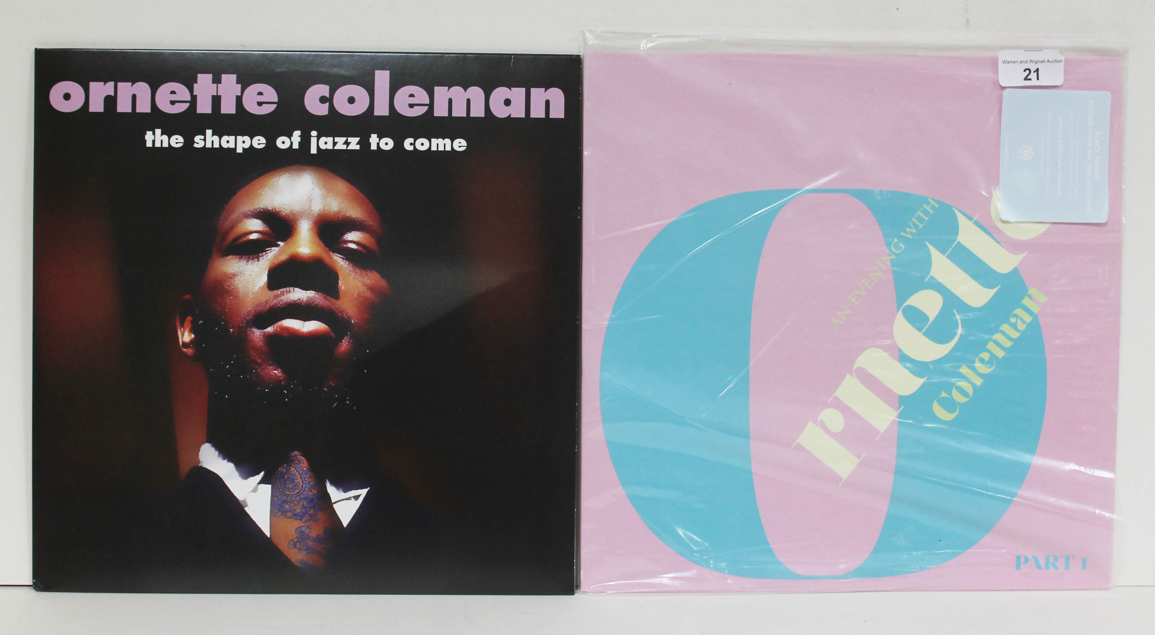 2x Ornette Coleman reissues comprising: The Shape pof Jazz to Come and An Evening with Ornette