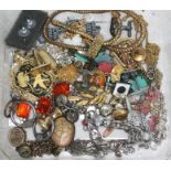 A box of costume jewellery.