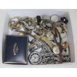 A mixed lot of mainly ladies vintage wristwatches and other watches.