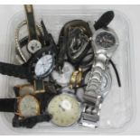 A box of various watches.