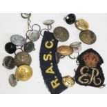 A of military buttons etc.