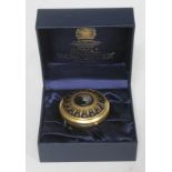 A Royal Worcester pill box/clock with box.