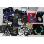 A quantity of modern costume jewellery including Swarovski, Pilgrim, John Richard etc.