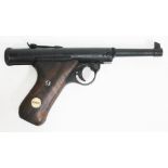 A German 1930s Haenel model 28 .22 air pistol, serial 6549.