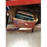 Four boxes of books including Railway, military/war and sport etc.