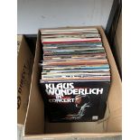 A box of mainly classical LPs