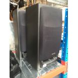 A large pair of Aiwa hifi speakers