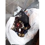 A bag of costume jewellery - mainly beads