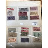 A collection of tram and railway tickets/tokens