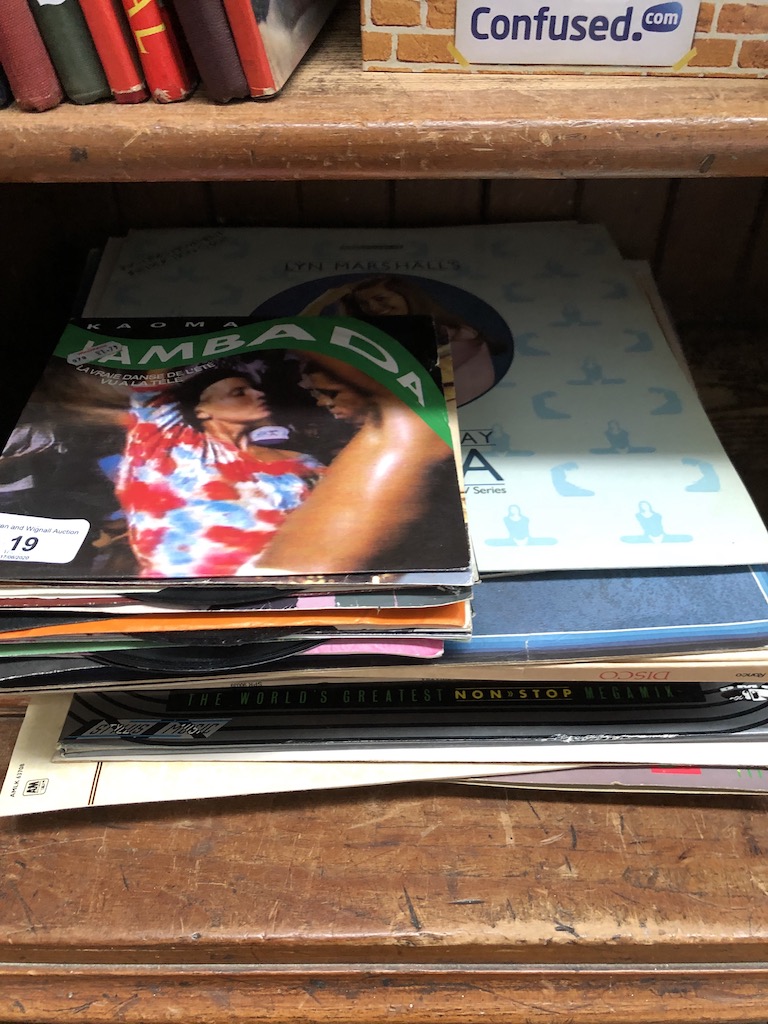 A small collection of LPs and singles