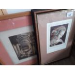 Two coloured engravings, both titled and indistinctly signed in pencil by the artists, 23cm x 29cm &