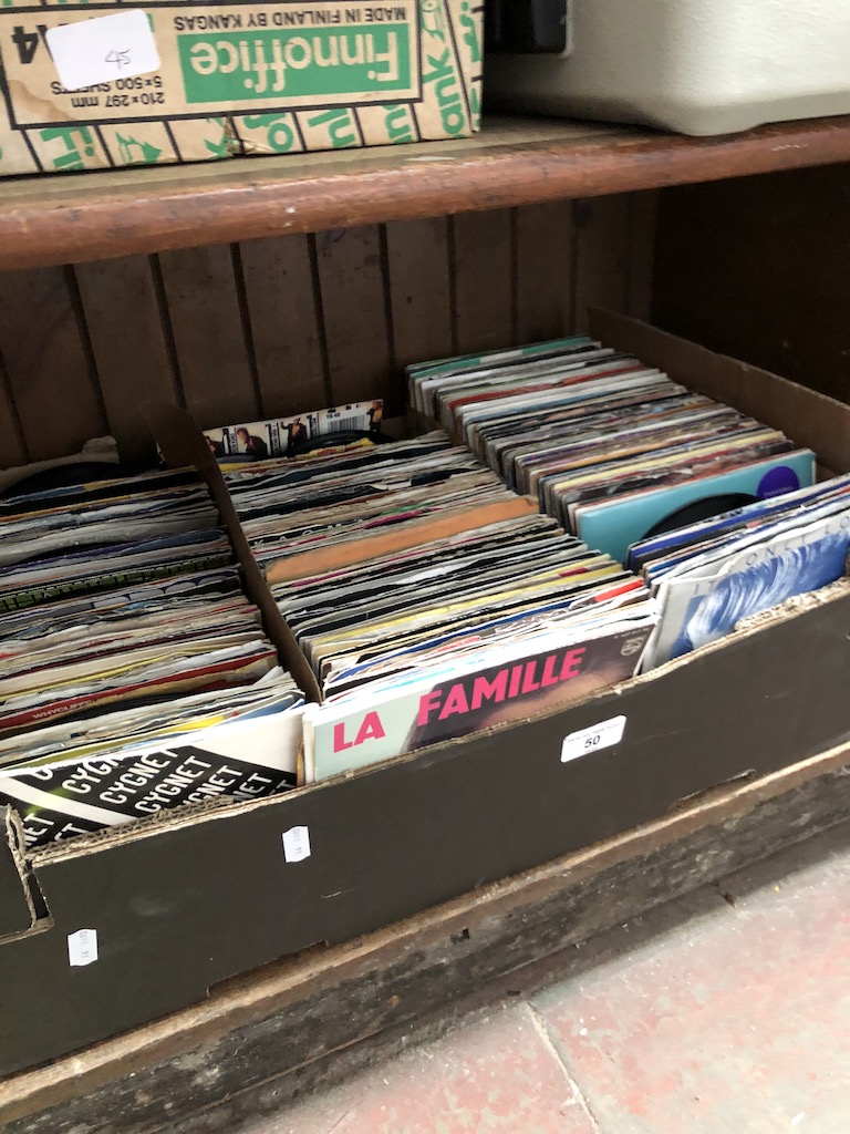A large collection of 7" singles