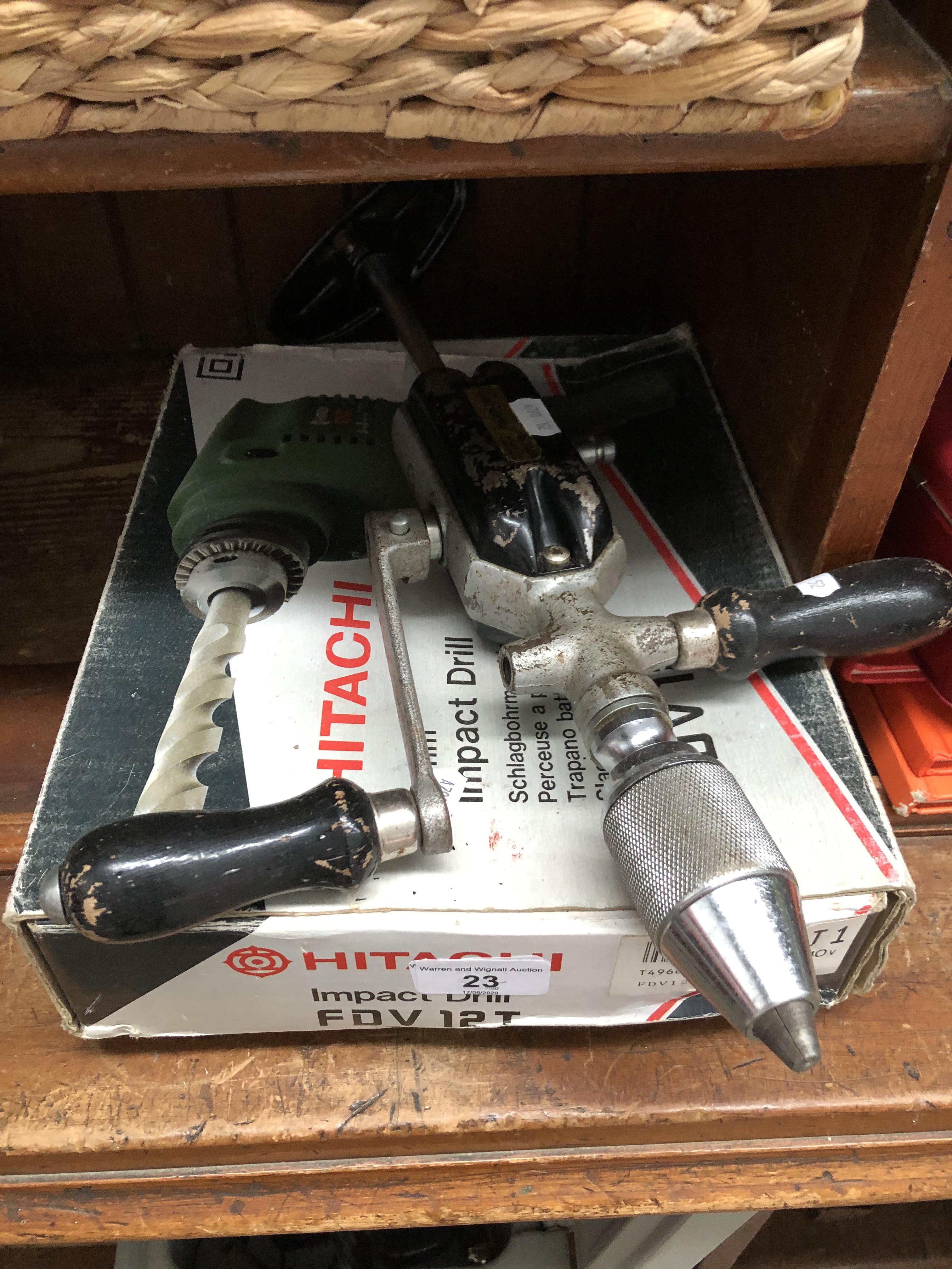 Hitachi impact drill and hand drill