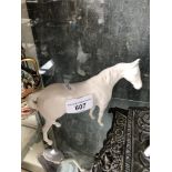 Small white Beswick horse