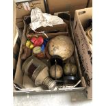 A mixed box including globes, tools etc