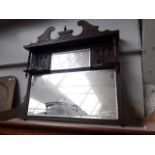 An Edwardian over mantle mirror.