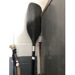 A canoe paddle