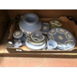 A box of Wedgwood Jasper ware