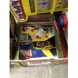 A box of 2000AD Featuring Judge Dredd magazines