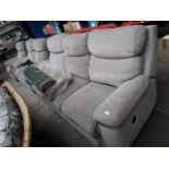 A three piece reclining suite.