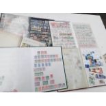A box of stamp albums
