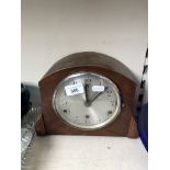 A 1930s steel dial mantle clock