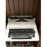 A portable typewriter
